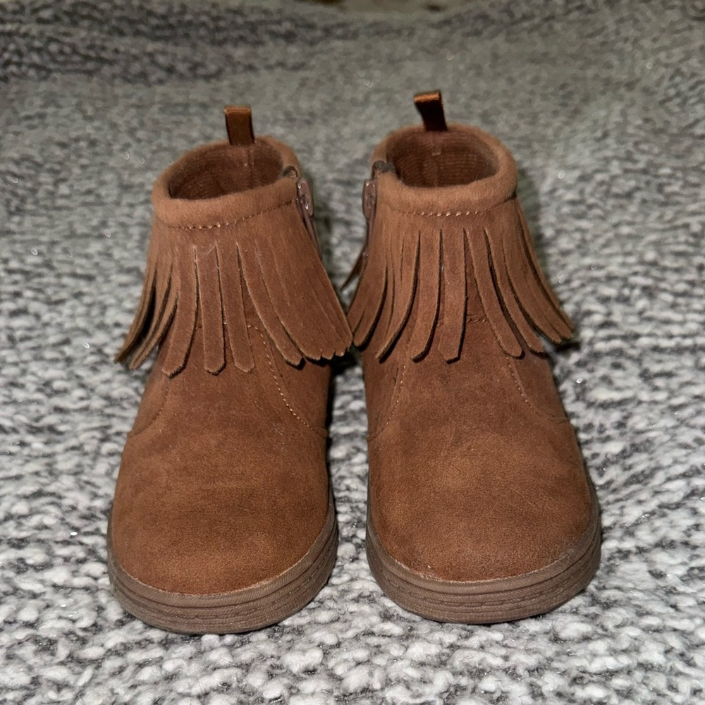 Carter’s Kids Brown Fringe Moccasin Boots